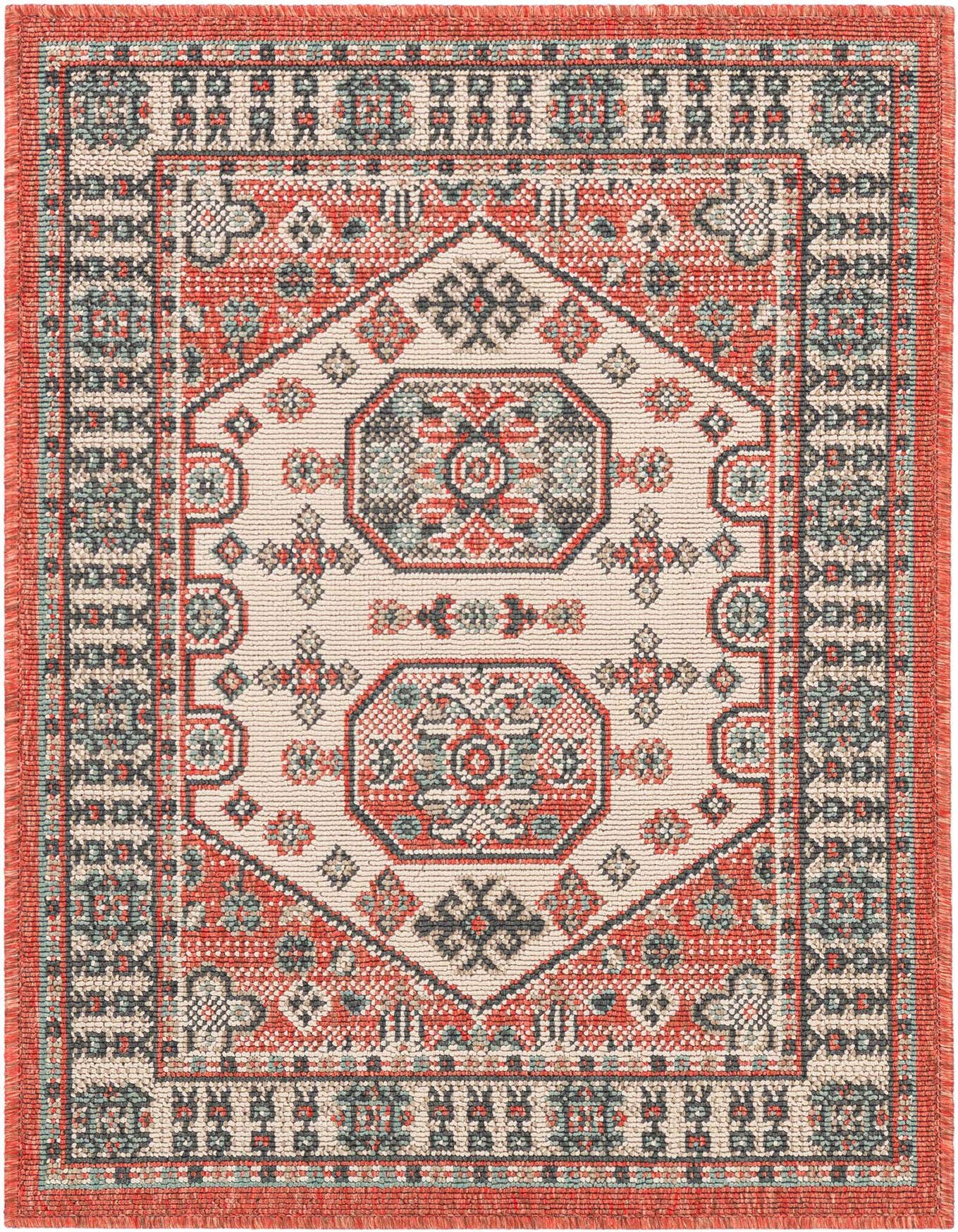 2' x 3' Easy-Clean Traditional Indoor / Outdoor Rug