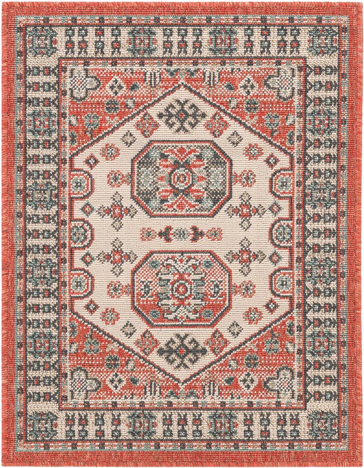Detail image of 2' x 3' Easy-Clean Traditional Indoor / Outdoor Rug