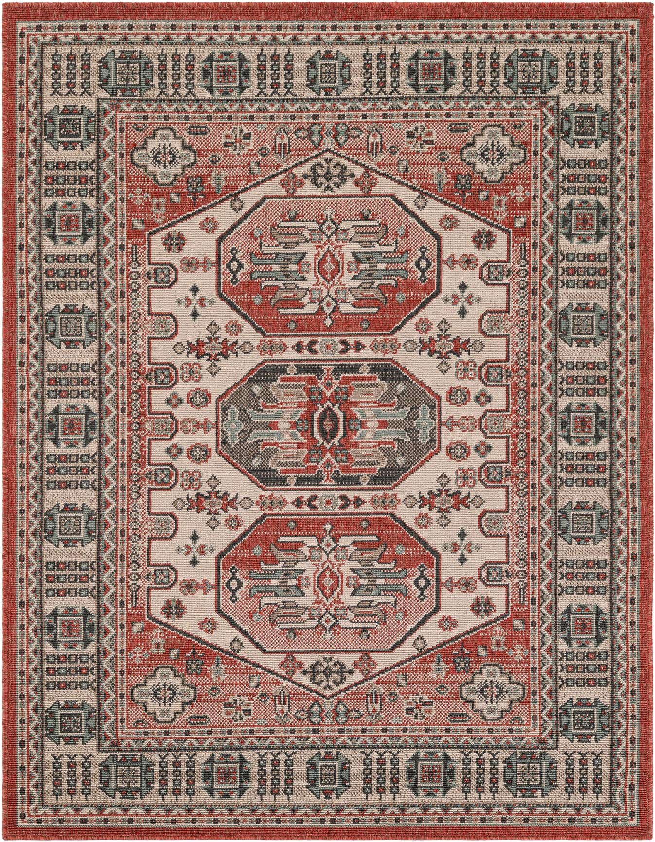 4' x 6' Easy-Clean Traditional Indoor / Outdoor Rug