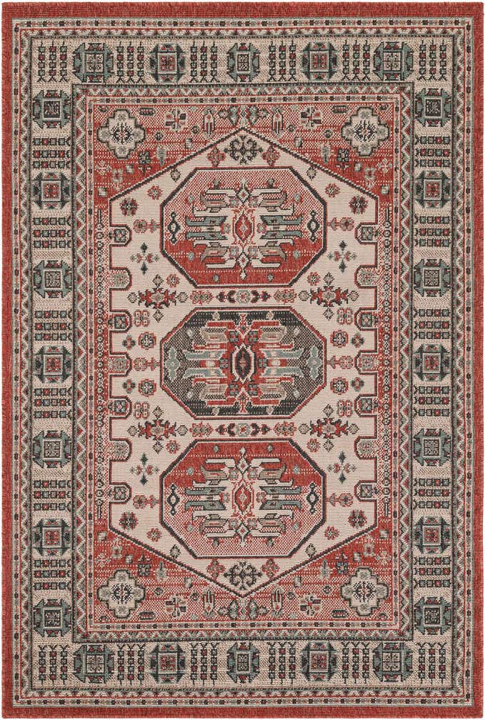 4' x 6' Easy-Clean Traditional Indoor / Outdoor Rug