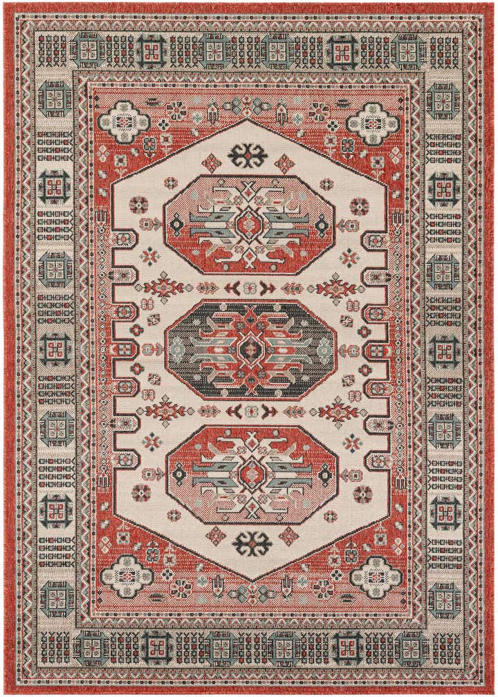5' x 8' Easy-Clean Traditional Indoor / Outdoor Rug
