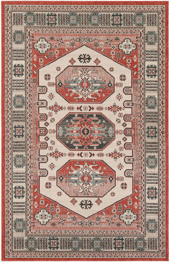 5' x 8' Easy-Clean Traditional Indoor / Outdoor Rug
