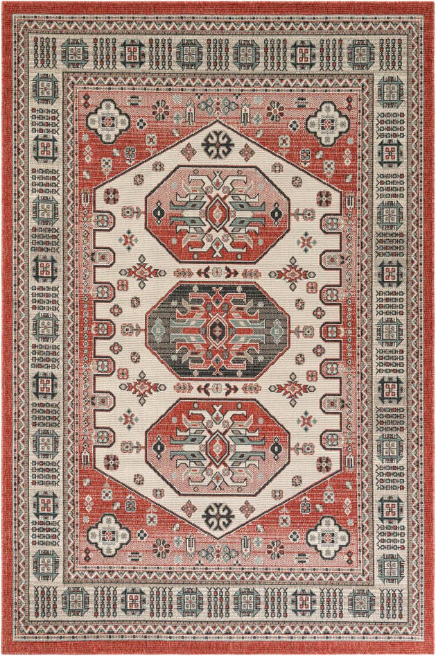 Detail image of 6' x 9' Easy-Clean Traditional Indoor / Outdoor Rug