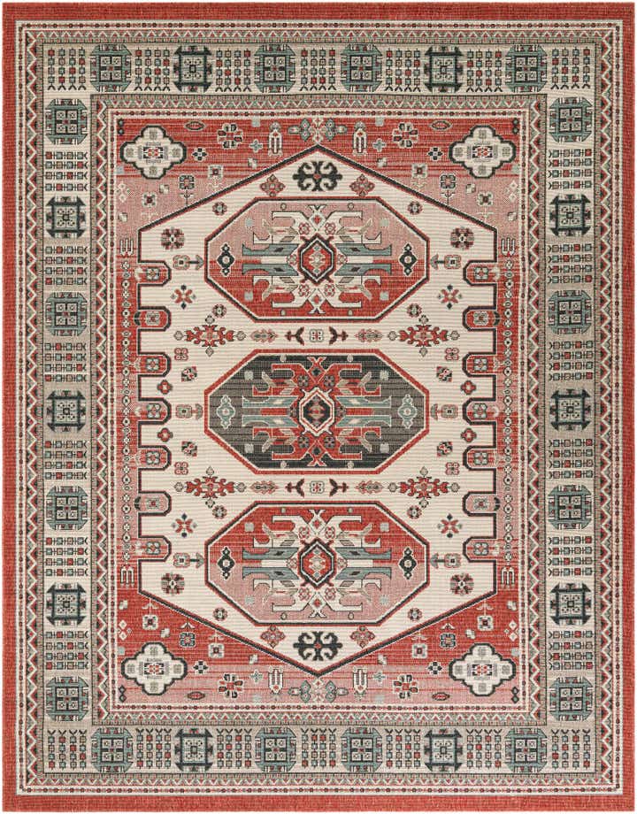 7' 10 x 10' Easy-Clean Traditional Indoor / Outdoor Rug