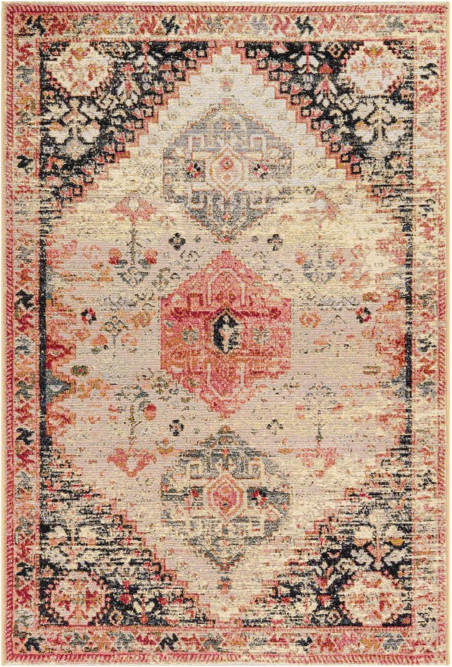 Detail image of 4' x 6' Easy-Clean Traditional Indoor / Outdoor Rug