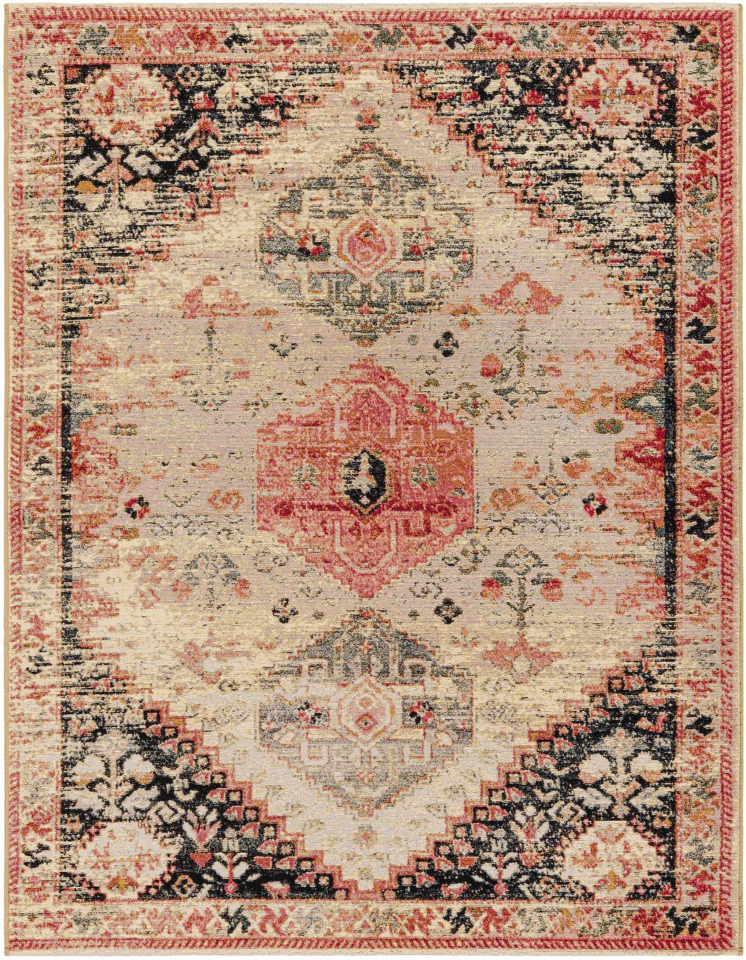 5' x 7' Easy-Clean Traditional Indoor / Outdoor Rug