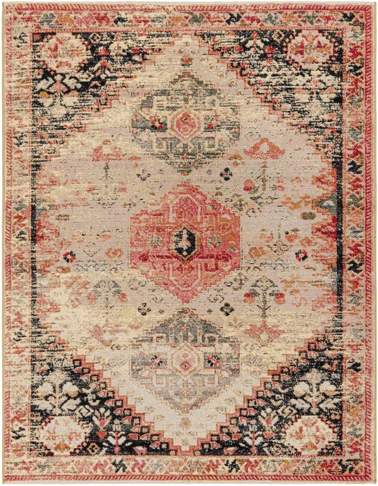 Detail image of 5' x 7' Easy-Clean Traditional Indoor / Outdoor Rug