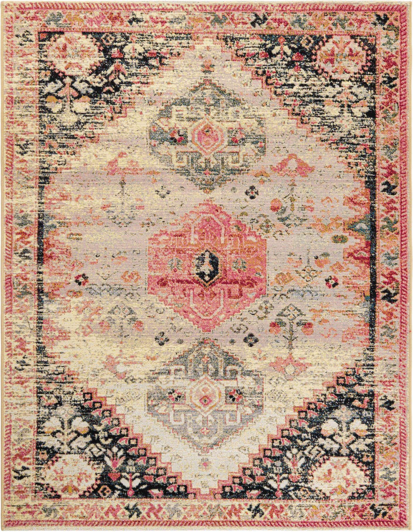 5' x 8' Easy-Clean Traditional Indoor / Outdoor Rug
