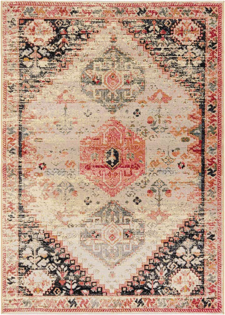 6' x 9' Easy-Clean Traditional Indoor / Outdoor Rug