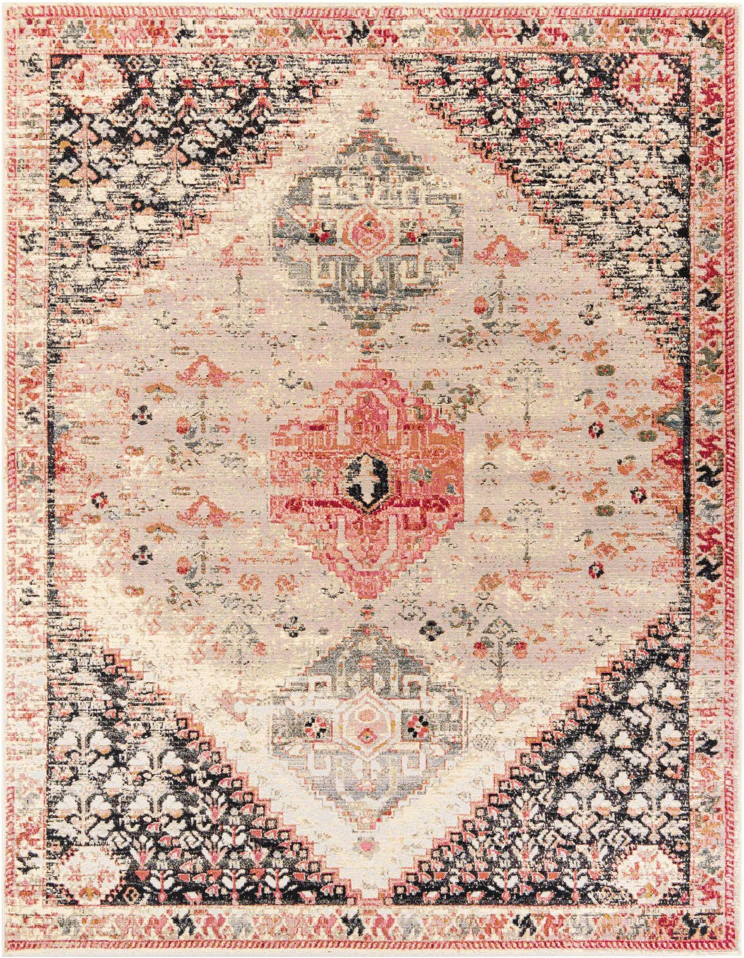 9' x 12' Easy-Clean Traditional Indoor / Outdoor Rug