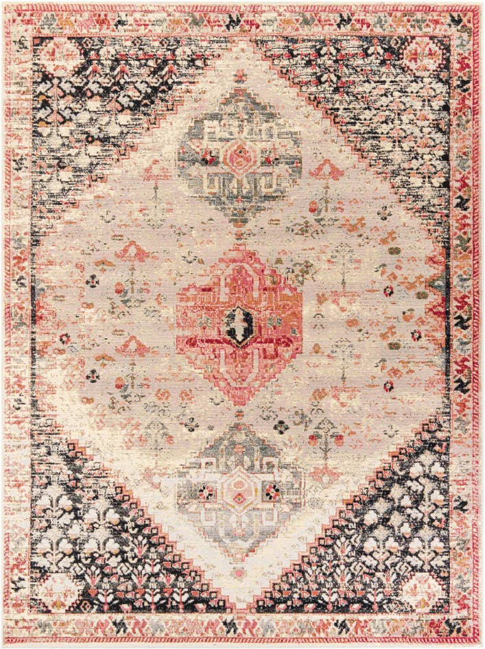 Detail image of 9' x 12' Easy-Clean Traditional Indoor / Outdoor Rug
