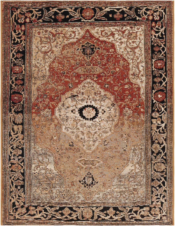 Detail image of 4' x 6' Easy-Clean Traditional Indoor / Outdoor Rug