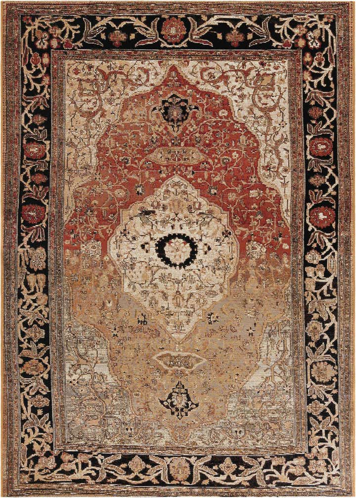 6' x 9' Easy-Clean Traditional Indoor / Outdoor Rug