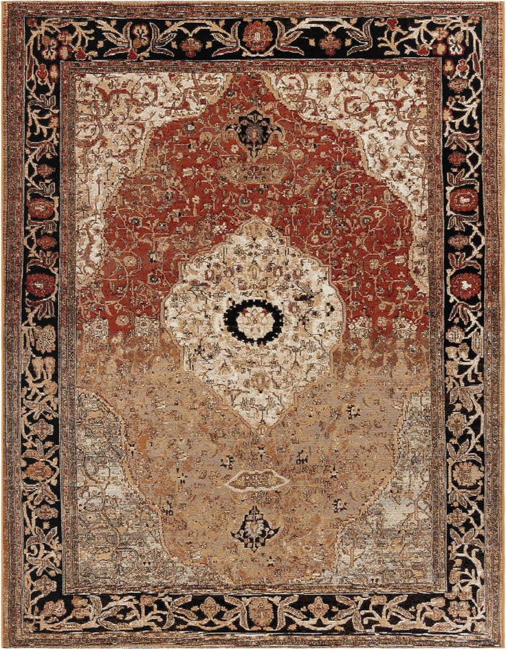 Detail image of 7' 10 x 10' Easy-Clean Traditional Indoor / Outdoor Rug