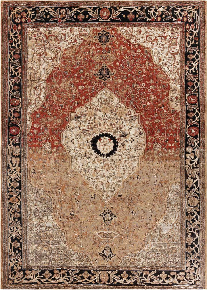 9' x 12' Easy-Clean Traditional Indoor / Outdoor Rug