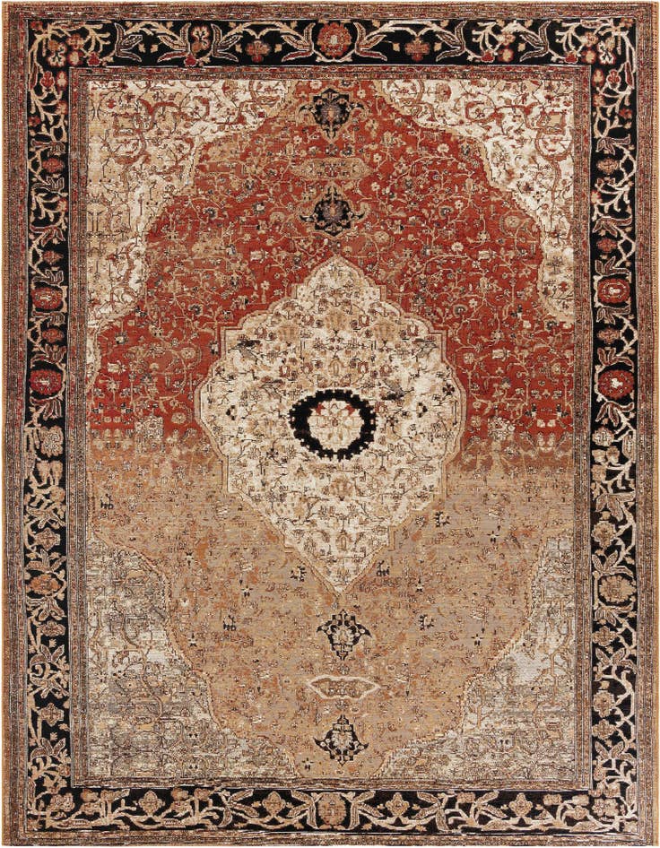 Detail image of 9' x 12' Easy-Clean Traditional Indoor / Outdoor Rug