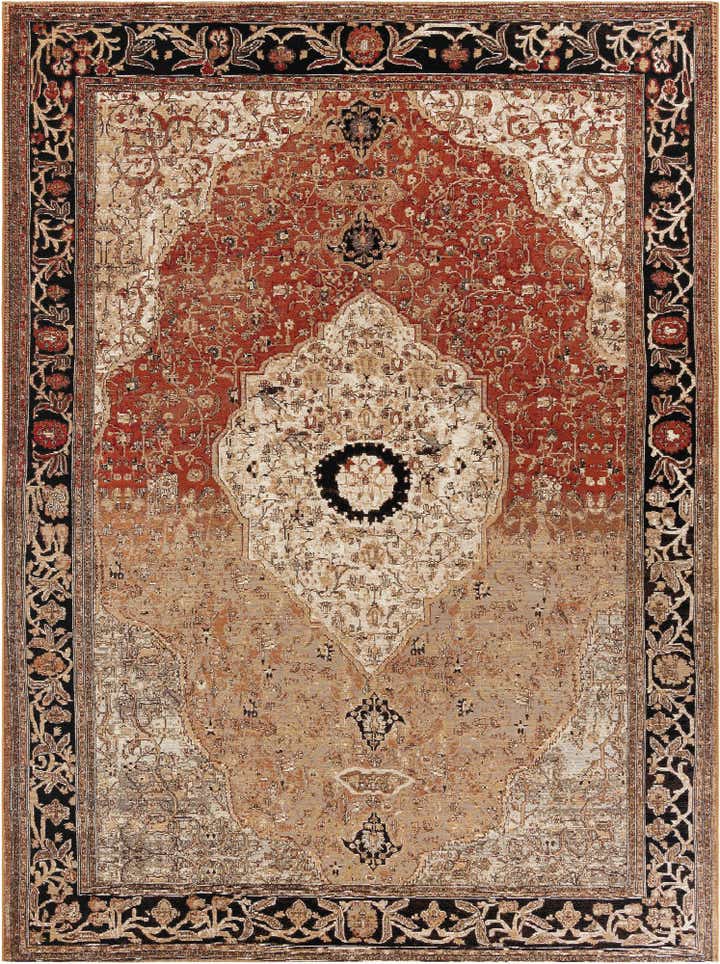 9' x 12' Easy-Clean Traditional Indoor / Outdoor Rug