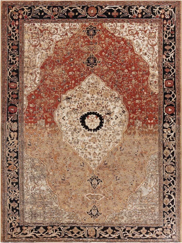 Detail image of 9' x 12' Easy-Clean Traditional Indoor / Outdoor Rug