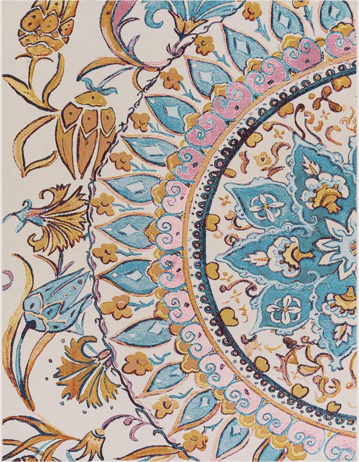 Detail image of 5' x 8' Easy-Clean Traditional Indoor / Outdoor Rug
