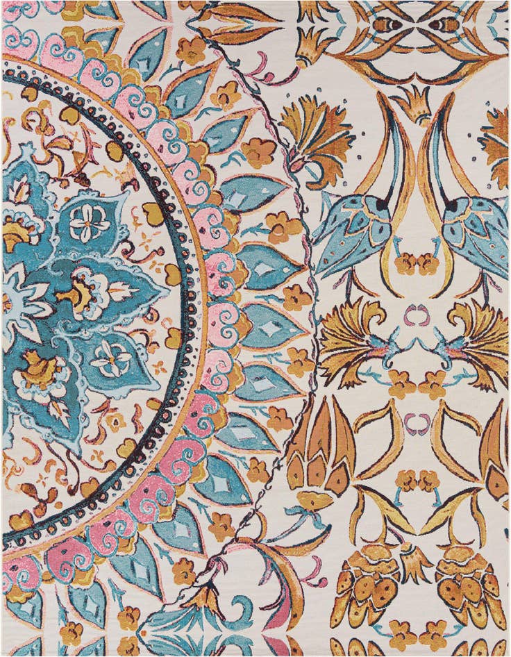 Detail image of 8' x 10' Easy-Clean Traditional Indoor / Outdoor Rug