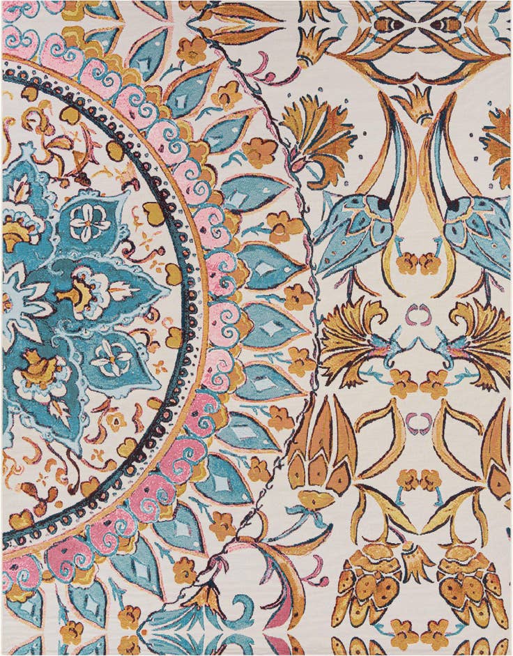 Detail image of 8' x 10' Easy-Clean Traditional Indoor / Outdoor Rug