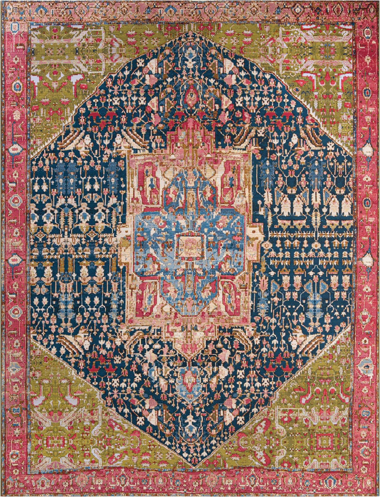 10' x 13' Easy-Clean Traditional Indoor / Outdoor Rug