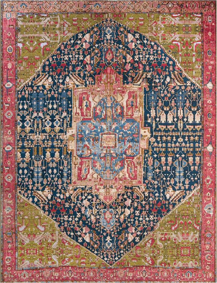 Detail image of 10' x 13' Easy-Clean Traditional Indoor / Outdoor Rug