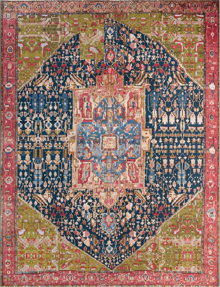 Detail image of 12' x 16' Easy-Clean Traditional Indoor / Outdoor Rug