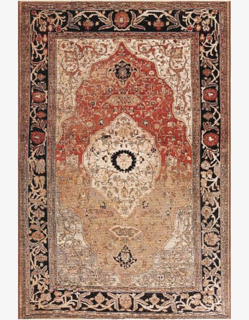 6' x 9' Easy-Clean Traditional Indoor / Outdoor Rug
