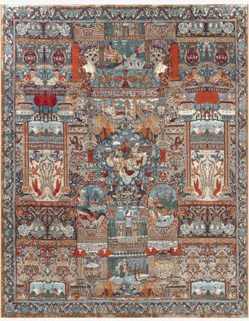 7' 10 x 10' Easy-Clean Traditional Indoor / Outdoor Rug