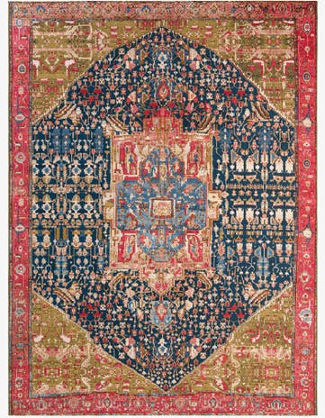 9' x 12' Easy-Clean Traditional Indoor / Outdoor Rug