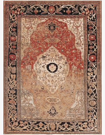 5' x 7' Easy-Clean Traditional Indoor / Outdoor Rug