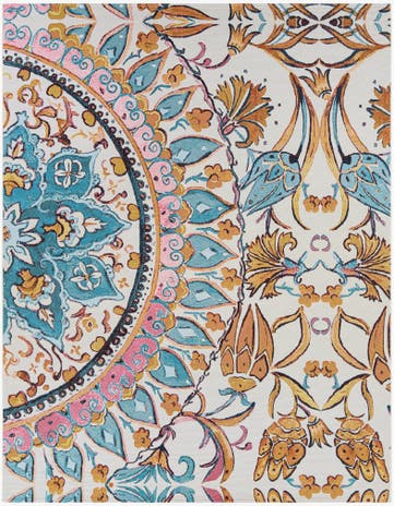 Easy-Clean Traditional Indoor / Outdoor Rug