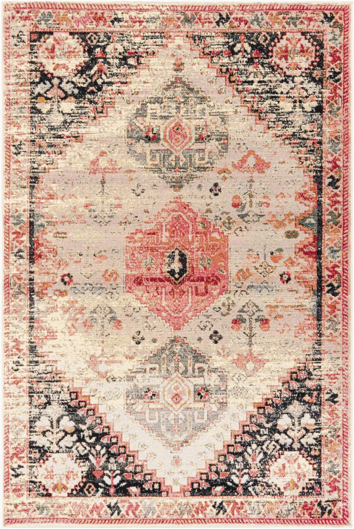 Primary image 6' x 9'  Washable Traditional Indoor / Outdoor Rug
