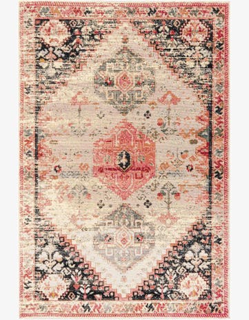 6' x 9' Easy-Clean Traditional Indoor / Outdoor Rug