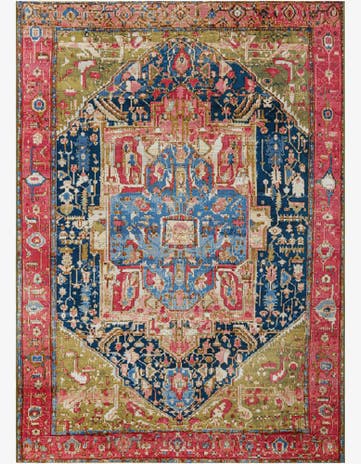 7' x 10' Easy-Clean Traditional Indoor / Outdoor Rug