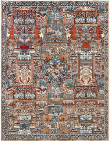 9' x 12' Easy-Clean Traditional Indoor / Outdoor Rug