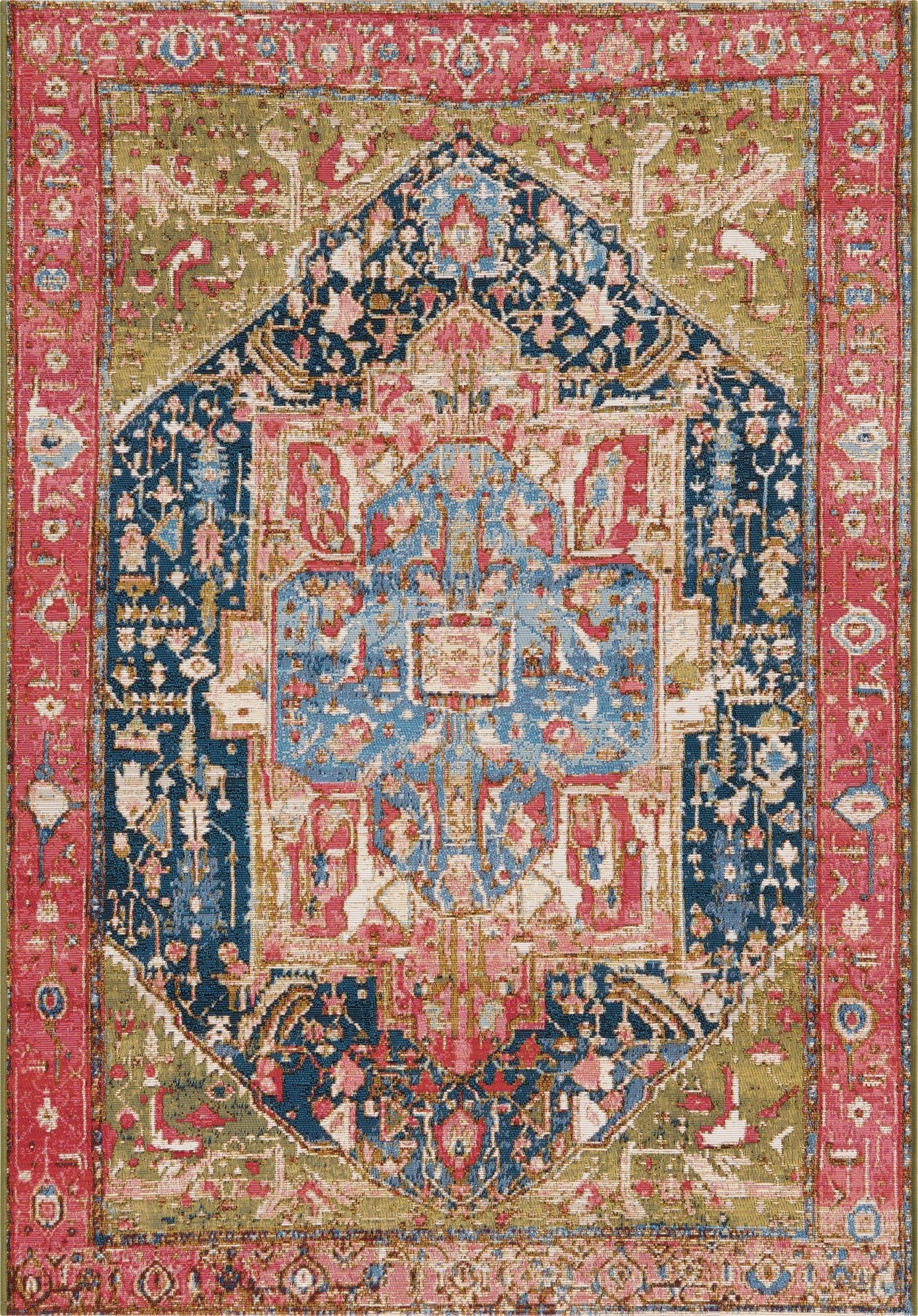 4' x 6'  Washable Traditional Indoor / Outdoor Rug