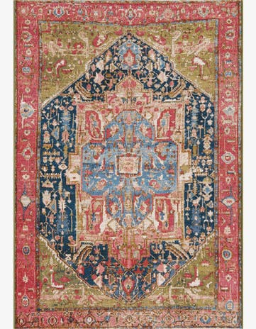 Easy-Clean Traditional Indoor / Outdoor Rug