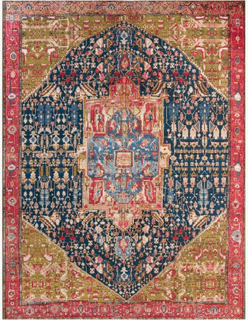 Easy-Clean Traditional Indoor / Outdoor Rug