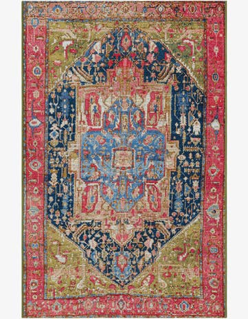 Easy-Clean Traditional Indoor / Outdoor Rug