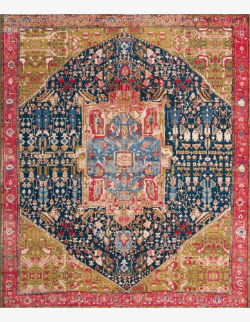 Easy-Clean Traditional Indoor / Outdoor Rug