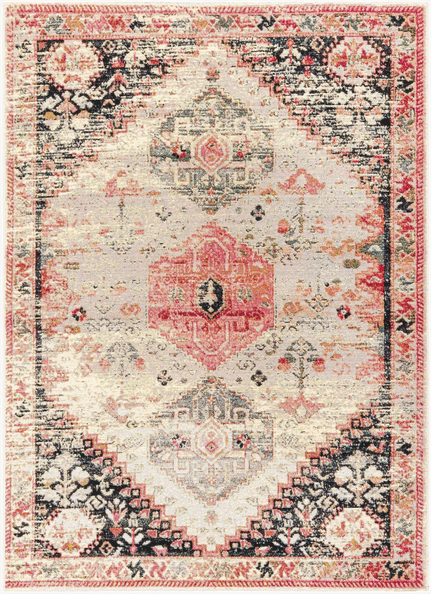 Primary image 5' x 7'  Washable Traditional Indoor / Outdoor Rug