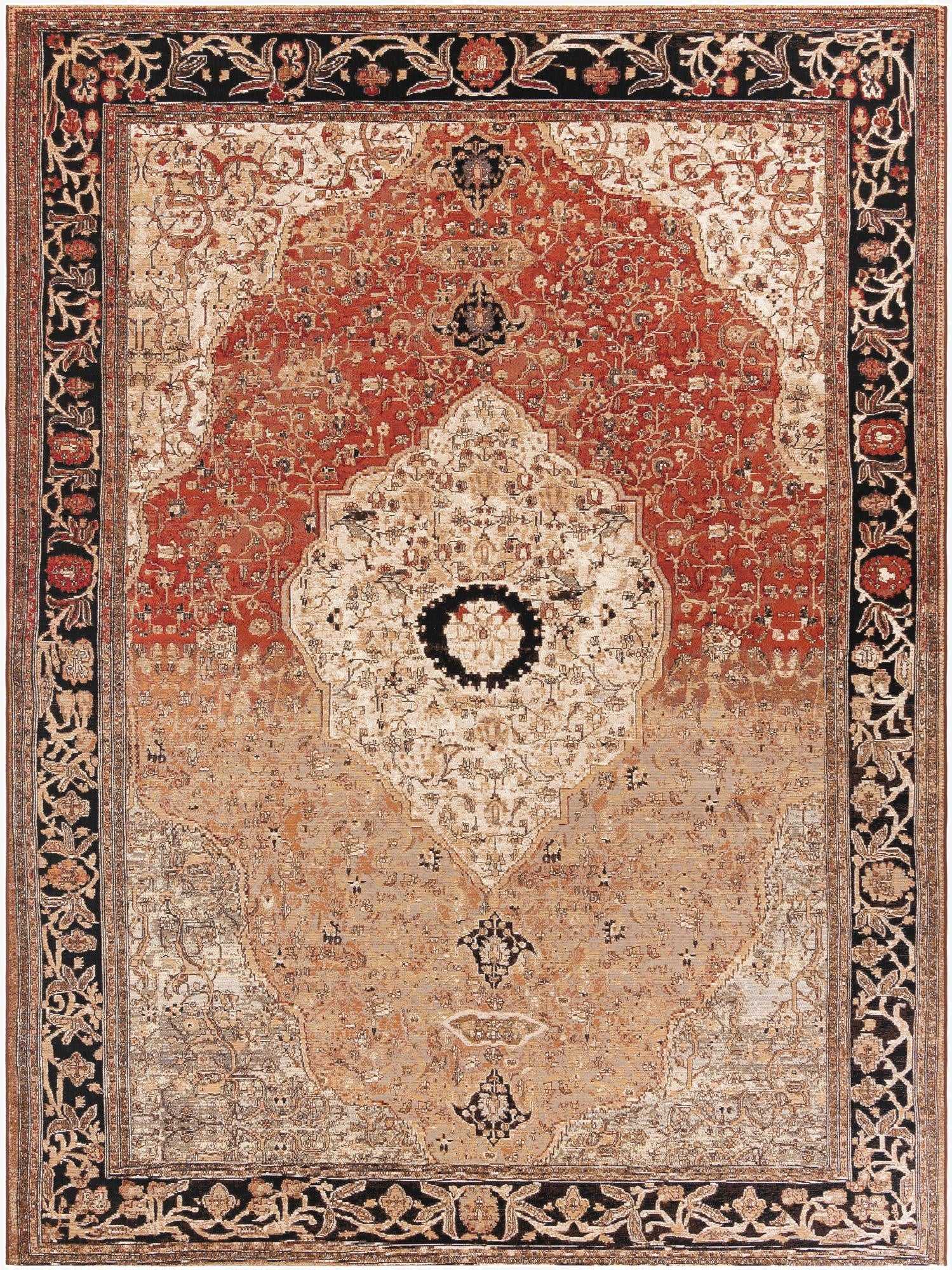 Primary image 9' x 12'  Washable Traditional Indoor / Outdoor Rug