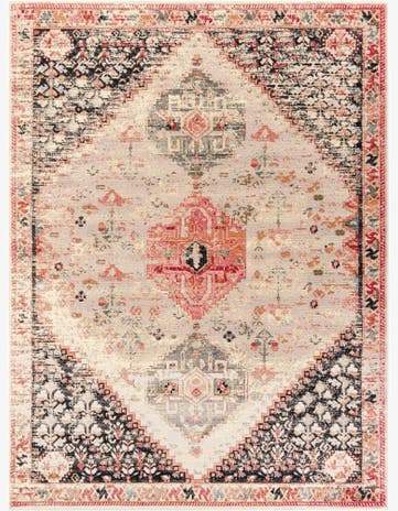 9' x 12' Easy-Clean Traditional Indoor / Outdoor Rug