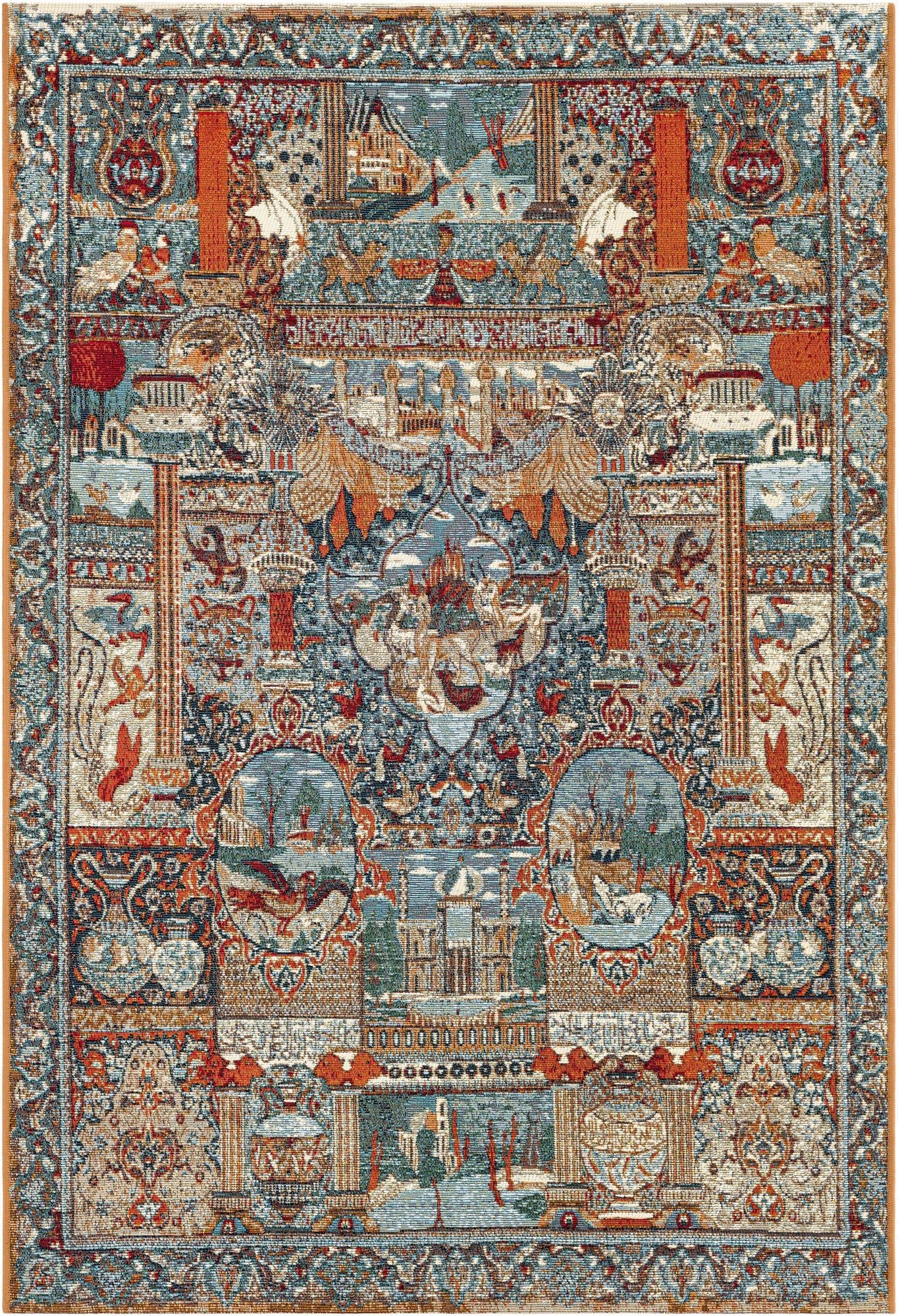 4' x 6'  Washable Traditional Indoor / Outdoor Rug