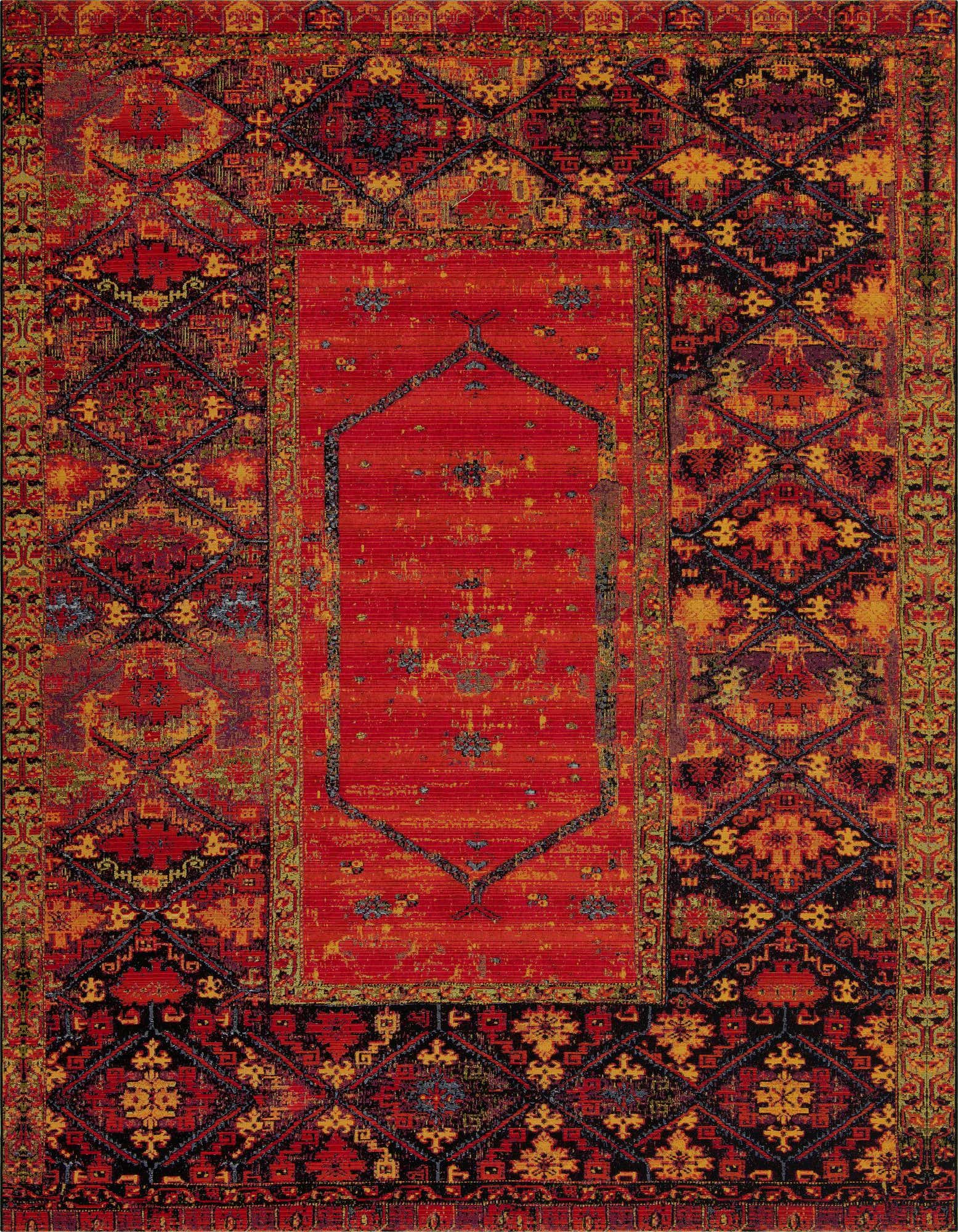 10' x 12' Easy-Clean Tribal Indoor / Outdoor Rug
