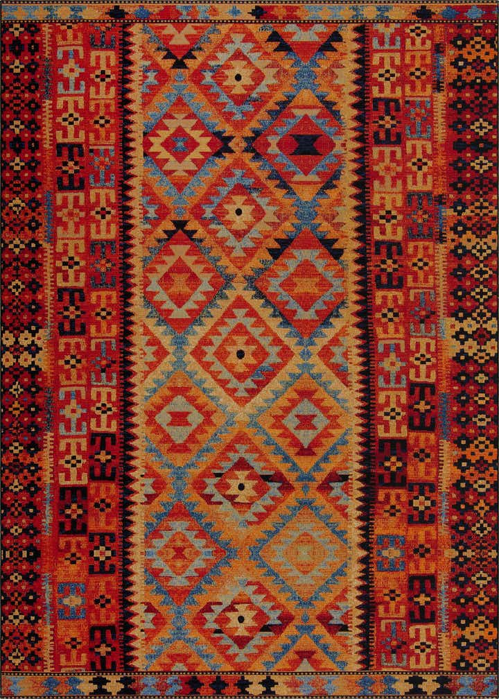 10' x 12' Easy-Clean Tribal Indoor / Outdoor Rug
