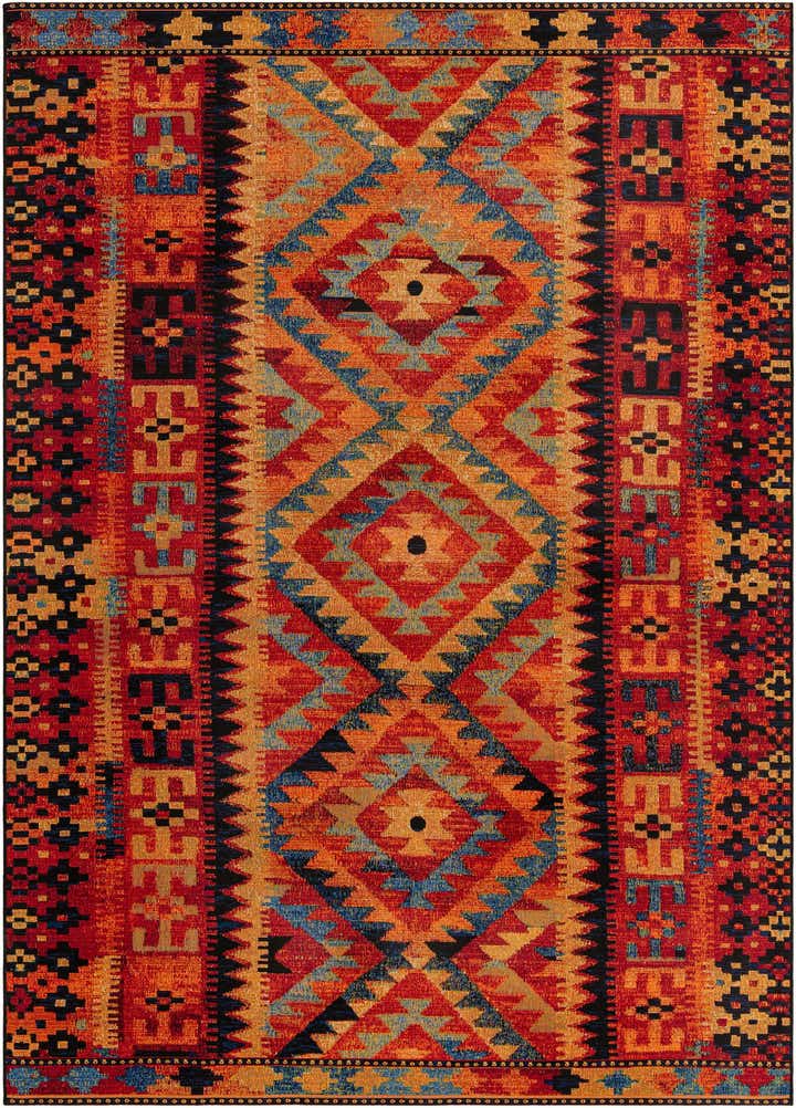 6' x 9' Easy-Clean Tribal Indoor / Outdoor Rug
