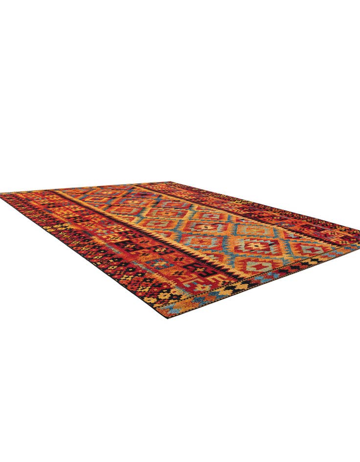 Detail image of 10' x 13' Easy-Clean Tribal Indoor / Outdoor Rug